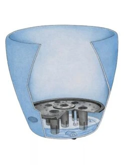 Viva Round Self-Watering Rolling Planter, 17.25” Diameter -Garden Tools Sales Store 39325 002