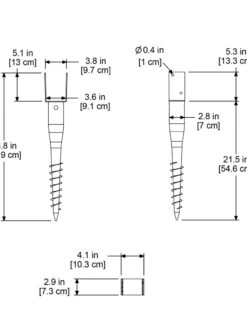 No-Dig Ground Screw For Mailpost -Garden Tools Sales Store 8587086 02V tif
