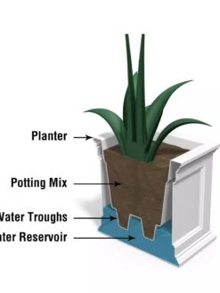 Fairfield Self-Watering Patio Planters, 20” X 36” 12 Fairfield Self-Watering Patio Planters, 20” X 36” -Garden Tools Sales Store 8588417 17V tif