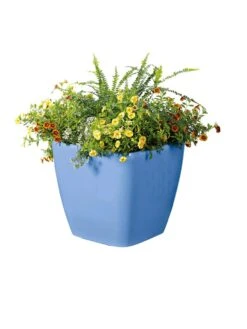 Viva Square Self-Watering Rolling Planter, 14" Diameter -Garden Tools Sales Store 8589777BL 6080 tif