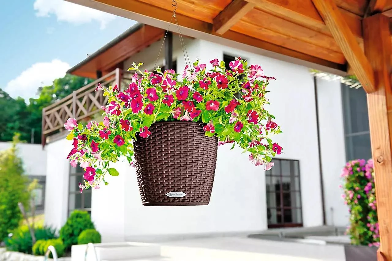 Lechuza® Nido Cottage Wicker Hanging Planter 1 Lechuza® Nido Cottage Wicker Hanging Planter