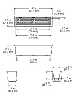 Valencia Window Box, 3' -Garden Tools Sales Store 8596436 18V tif
