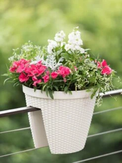 Weave Round Railing Planter, 11" -Garden Tools Sales Store 8598370 8580 tif