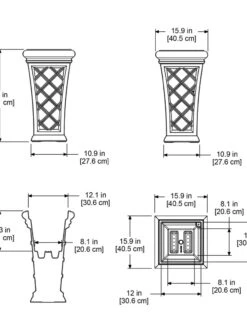 Carolina Self-Watering Tall Planter, 28" 11 Carolina Self-Watering Tall Planter, 28" -Garden Tools Sales Store 8598645 11V tif