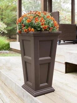 Fairfield Self-Watering Tall Patio Planters, 34” -Garden Tools Sales Store 8600109 03V tif