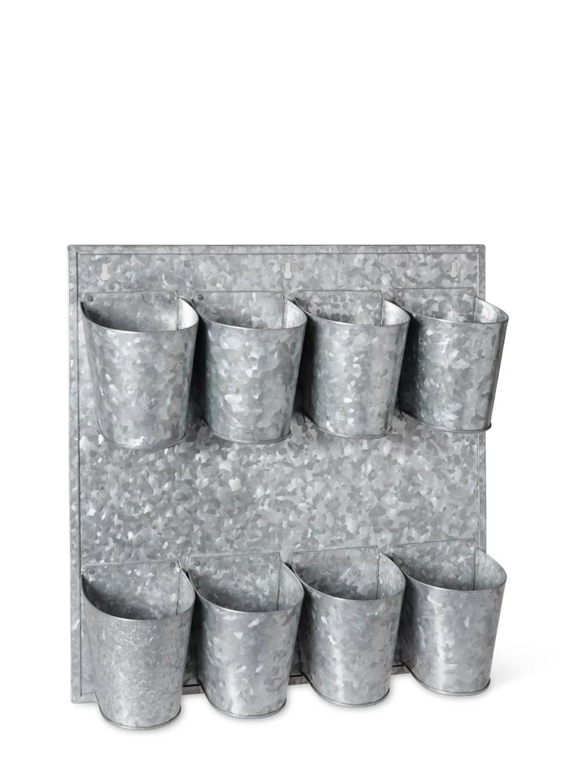 8 Pot Metal Wall Planter 3 8 Pot Metal Wall Planter - Image 3