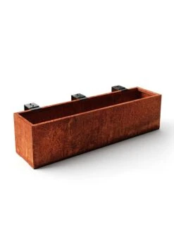 Veradek Metallic Series Corten Steel Railing Planters -Garden Tools Sales Store 8611611 05v
