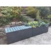 Nice Aluminum Trough Planters With Bench Top, 20"x46"x40" High