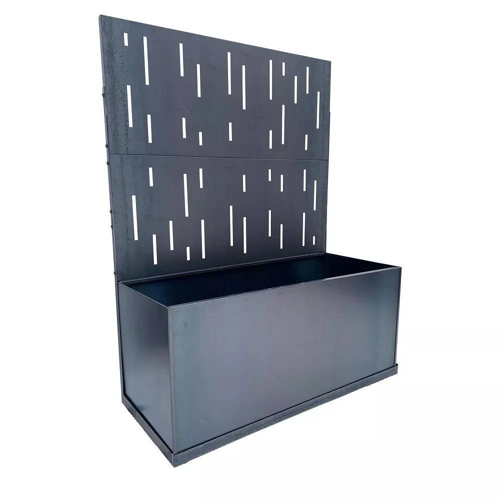 Nice Corten Trough Planters With Privacy Screen 2 Nice Corten Trough Planters With Privacy Screen - Image 2