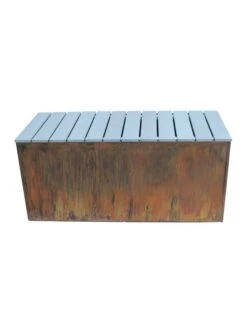 Nice Corten Trough Planters With Bench Top -Garden Tools Sales Store 8612399 01v