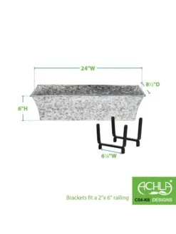 Achla Designs Handrail Flowerbox Bracket Kit For Rail -Garden Tools Sales Store 8612884 02v