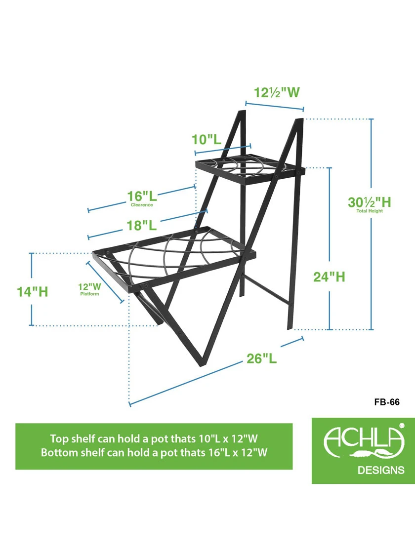 Achla Designs Duet Plant Stand 3 Achla Designs Duet Plant Stand - Image 3
