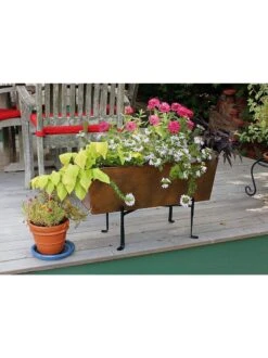 Achla Designs Copper Flower Box With Folding Stand 8 Achla Designs Copper Flower Box With Folding Stand -Garden Tools Sales Store 8612914 04v