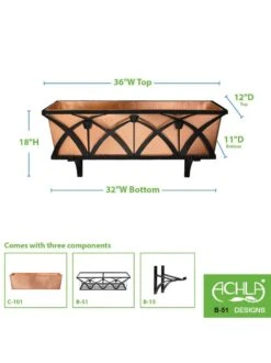Achla Designs Rockwood Window Box -Garden Tools Sales Store 8612918 03v
