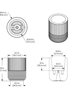 Arden Round Planter 19 Arden Round Planter -Garden Tools Sales Store 8613267 01V tif