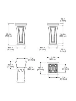 Cambridge Tall Planter, 28" Height 11 Cambridge Tall Planter, 28" Height -Garden Tools Sales Store 8613524 04V 3 4