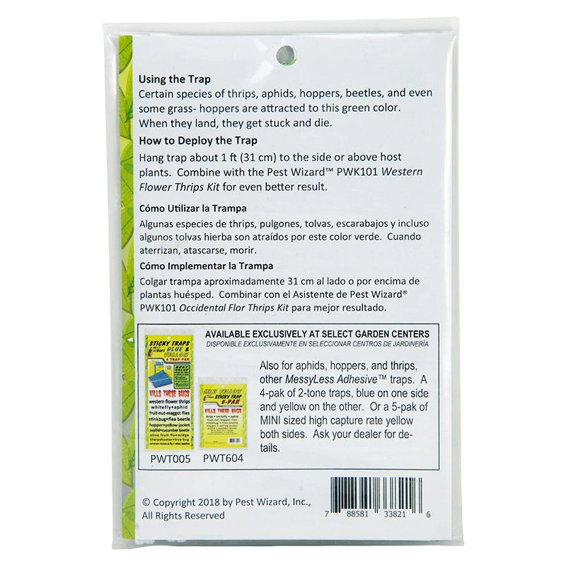 Pest Wizard Green Sticky Card Trap 4-Pack 2 Pest Wizard Green Sticky Card Trap 4-Pack - Image 2