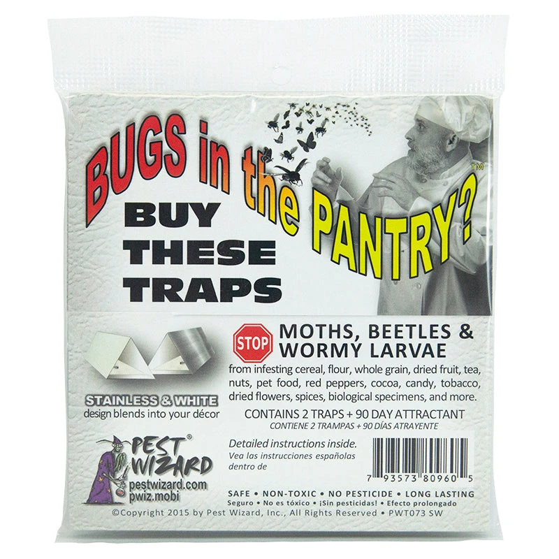 Pest Wizard BUGS In The PANTRY?™ 2-Pack Stainless And White 1 Pest Wizard BUGS In The PANTRY?™ 2-Pack Stainless And White