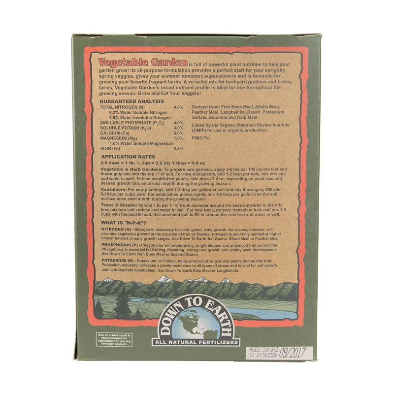 Vegetable Garden Fertilizer 4-4-4 (5 Lb Box) 2 Vegetable Garden Fertilizer 4-4-4 (5 Lb Box) - Image 2