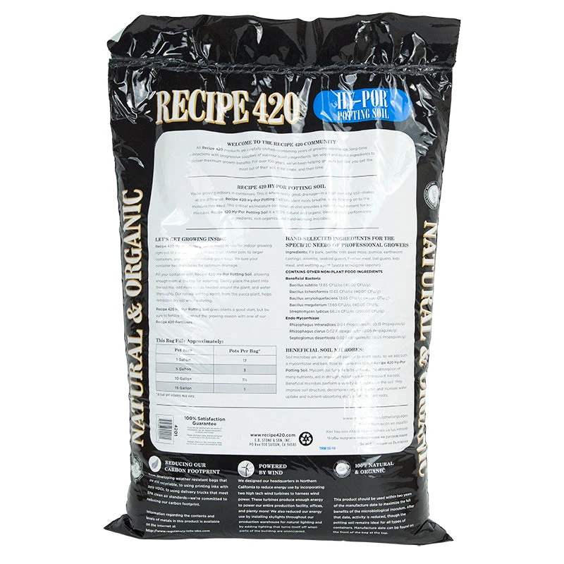 EB Stone Recipe 420 Hy-Por Potting Soil (1.5 Cu Ft) 2 EB Stone Recipe 420 Hy-Por Potting Soil (1.5 Cu Ft) - Image 2