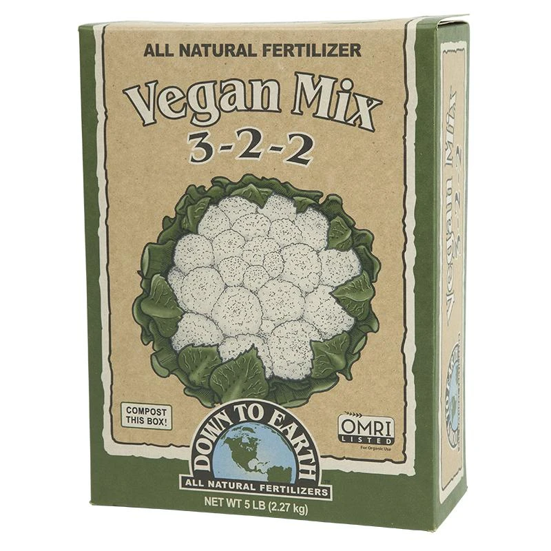 Vegan Mix 3-2-2 Fertilizer (5 Lb Box) 1 Vegan Mix 3-2-2 Fertilizer (5 Lb Box)