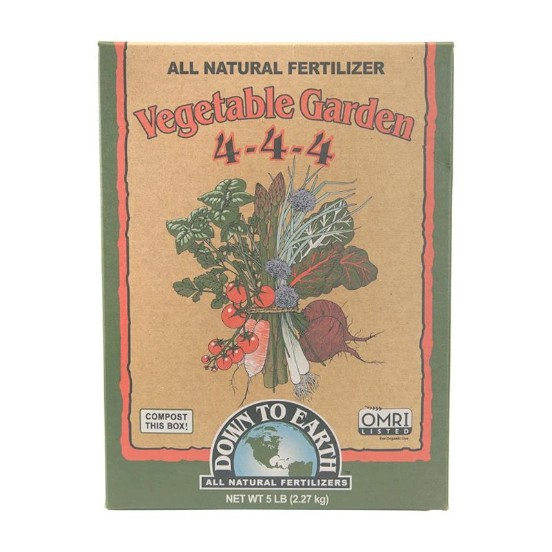 Vegetable Garden Fertilizer 4-4-4 (5 Lb Box) 1 Vegetable Garden Fertilizer 4-4-4 (5 Lb Box)